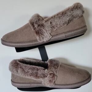 NIB Skechers Cali Cozy Campfire Faux Fur Memory Form Slipper Womens Size 9